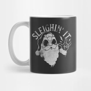Sleighin It Funny Santa Sleigh Christmas Mug
